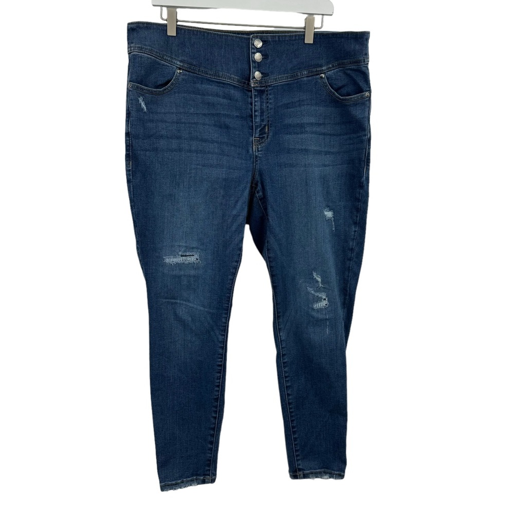 Lane Bryant Distressed High Rise Jeggings Size 20